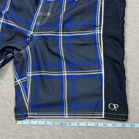 Ocean Pacific Mens Multicolor Plaid Board Shorts Drawstring Waist Lined Size L - Picture 11 of 11